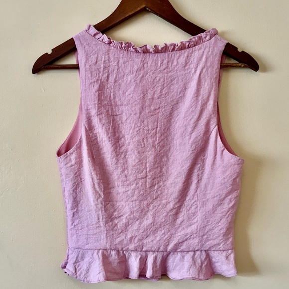 Superdown| Revolve| Pretty Blush Pink ‘Zena’ Button Front Tank Top Sz XS - Picture 3 of 5